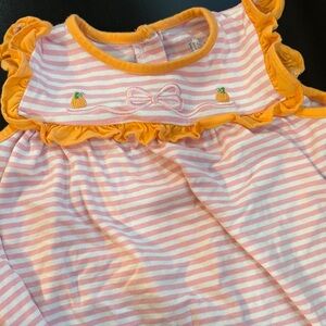 Striped Pink and Orange pumpkin dress